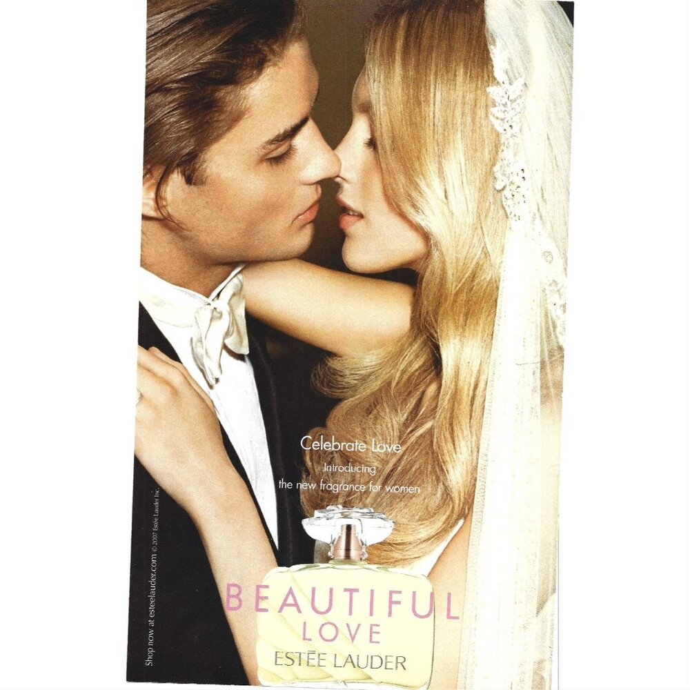 Fragrance for Women Beautiful Love Estee Lauder Perfume ADVERT 2000s Print Ad
